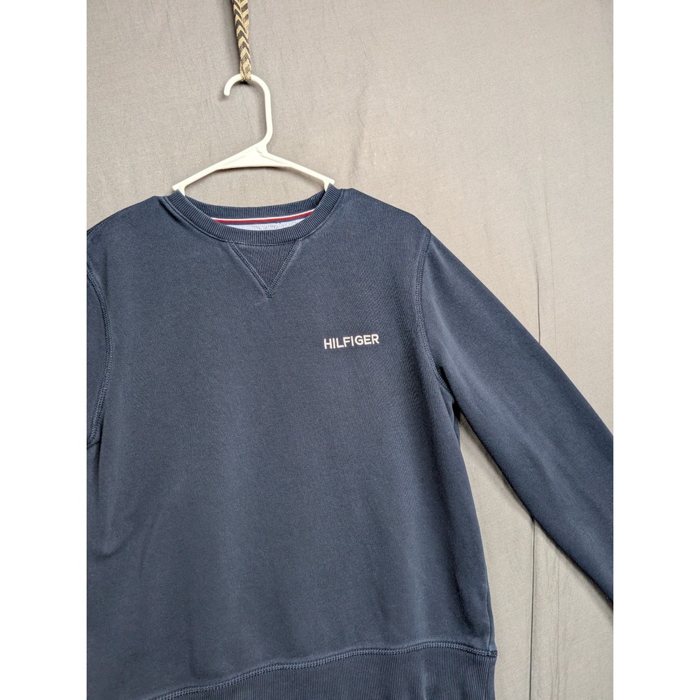 Tommy Hilfiger Men's Crewneck Sweatshirt Color Navy Blue  Size Medium - Picture 2 of 9